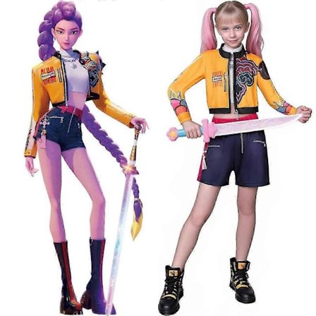 KPop Demon Hunters Cosplay Rumi Kostume Fancy Kjole Outfits Halloween Karneval Kostumezz40