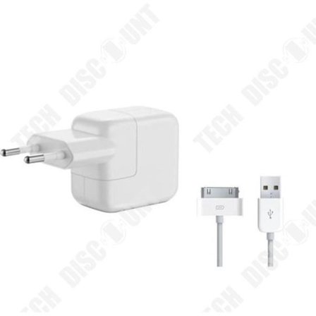 Laddare - TD - iPad 2/3/4 - 12W - Snabbladdning - Med kabel
