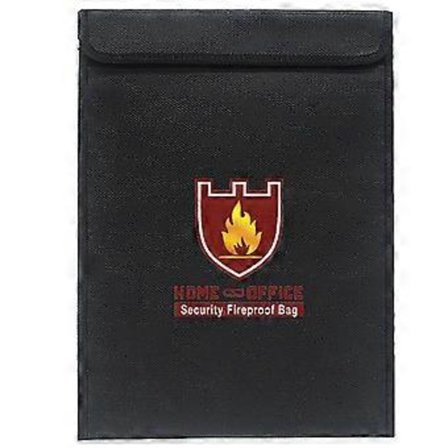 Brandsikker Papirpose A4 Vandtæt Taske Holdbar Filpose Sikkerhedsdokumenttaske til Hjemmekontor Skole (38X28CM)