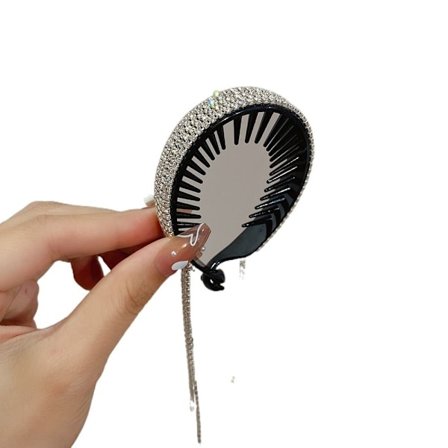 2st Crystal Rhinestone Hårklämmor Kloklämma VIT