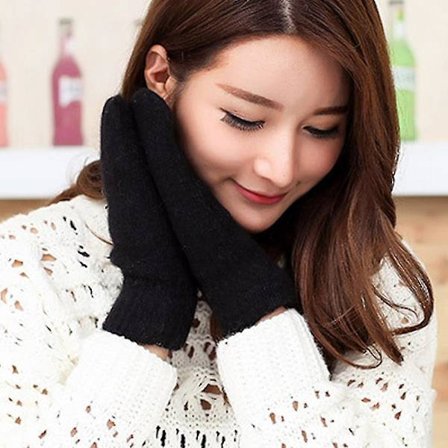 Herre Ensfargede Hansker Varme Votter