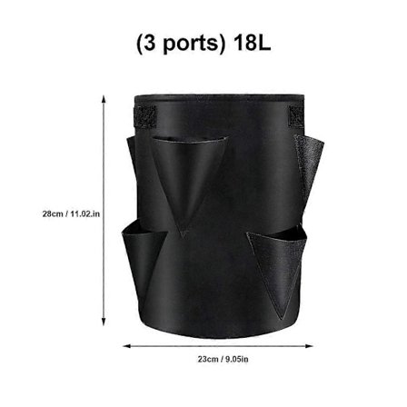 Mansikkakasvin kasvatuspakkaus kasvatuspussi vihannespussi ruukku 5/7/10 gallonan pussi puutarhaterassi monisuuaukkoiset säilytyspussit