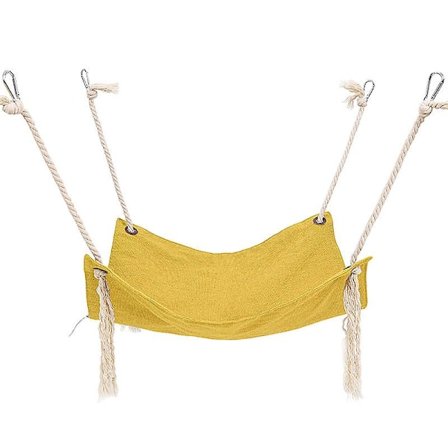 Kæledyr Bomuld Og Linned Kat Hængekøje Åndbar Bur Kat Gynge Hængende Rede Ensfarvet Hængekøje Kæledyr Tilbehør gul