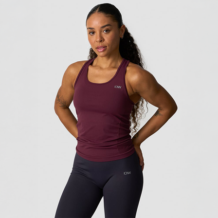 ICANIWILL Define Seamless Tank Top, Dark Mahogany