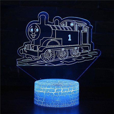 3D Illusionslampe med 7 Farver Optisk Skift Berøringslys USB og Fjernbetjening Art Deco Skab en Romantisk Atmosfære Julegave Valentinsdag 