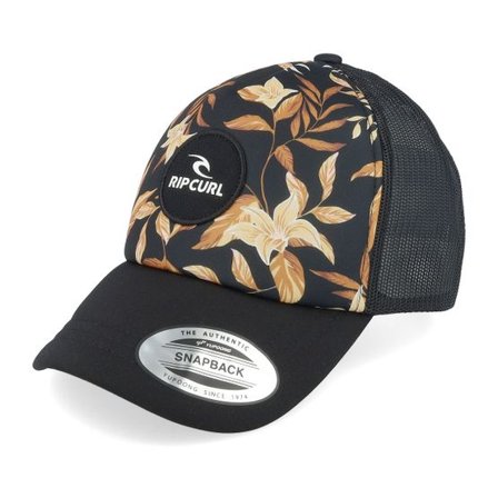 Rip Curl - Svart trucker Keps - La Isla Black Trucker @ Hatstore