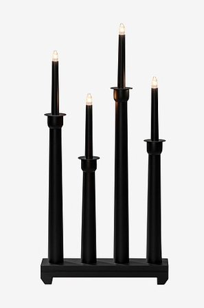 Jotex - 4 Ljus Trä 59cm Svart Elljusstake - Köp Adventsljusstakar hos Jotex