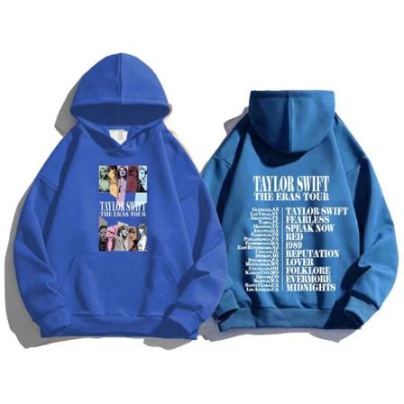 Menn Kvinner Taylor The Eras Tour Høst/Vinter Taylor SwiftFashion Hoodie Fan Hoodie blue M