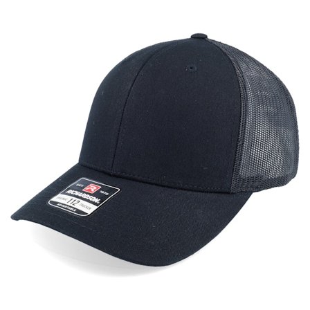 Richardson - Black trucker Czapka Z Daszkiem - 112 Solid Black Trucker @ Hatstore