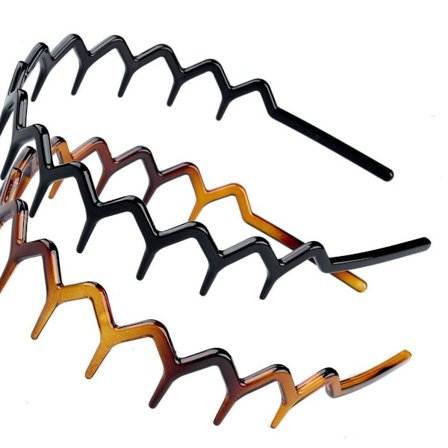 Set med 2 svarta hårkammar med hajtänder