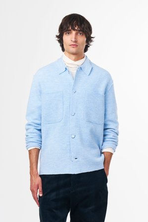 Jonas 6398 Overshirt Herr Blå Ull