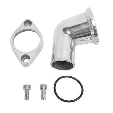 Vedenkaulan termostaattirunko 8459BK 15° kääntyvä hopea termostaattirunkosarja Vaihto Chevy SBC BBC -moottoreille 283 302 305