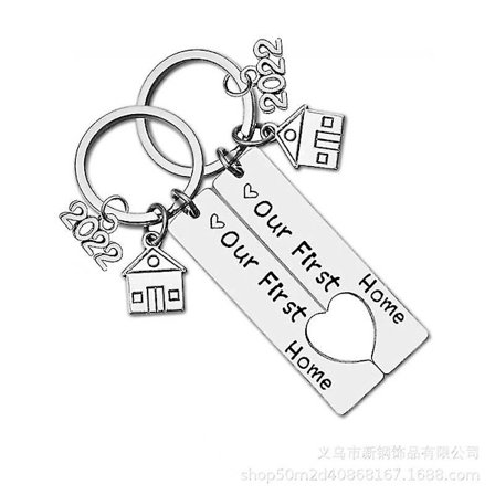 Vores Første Hjem Nøgleringssæt Til Ny Hjem Nøglering Gave Indflytningsgave Til Nye Hjemmeejere Par Første Hjem Gave Ny Hus Nøglering