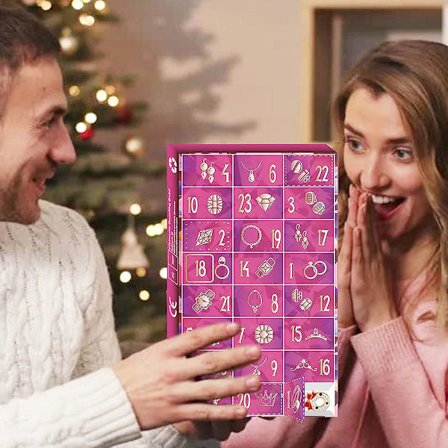 Julekalender 2022 for jenter med 24 smykke charms, halskjede, armbånd, øredobber, ringer, jule nedtellingskalendere for barn