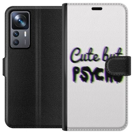 Kompatibel Tegnebogsetui til Xiaomi 12T Rainbow-farvet legetøjsfigur med et glad ansigt og farverige cirkler i en legesyg studieillustration