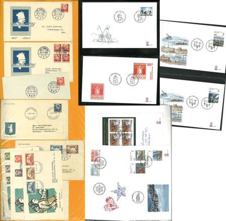 Grønland ca. 1953-2010 - Samling af FDC'er i 2 album