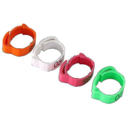 100 st Kycklingfotringar Justerbar Storlek, Fjäderfä Ben Nummer Tag Spänne