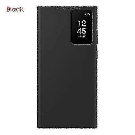 Samsung Smart View Plånboksfodral För Samsung Galaxy S23 Ultra SM-S918B S-View Mobilskal Svart SZRH A-S SZRH A-S