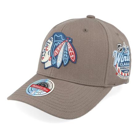 Mitchell & Ness - NHL Hnědý adjustable Kšiltovka - Hatstore Exclusive x Chicago Blackhawks Cedar Retouch Brown Adjustable @ Hatstore