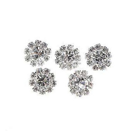 5 st 12mm Rund Strass Skaft Knapp Sömnad Hantverk Utsmyckning DIY Övrigt