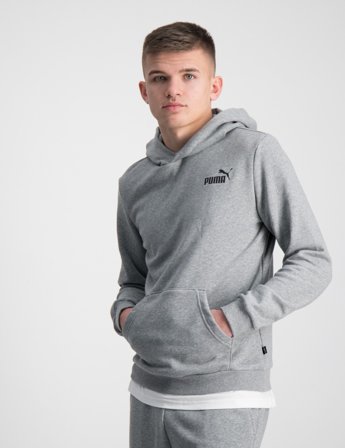 Puma ESS Small Logo Hoodie TR B Grå Hoodies/Hættetrøjer Dreng - Kids Brand Store