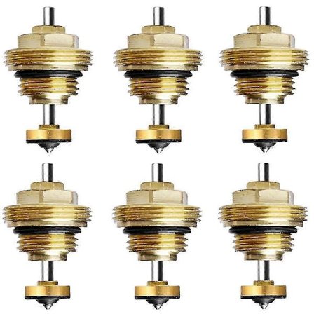 Gulvvarme Manifold, Pakke med 6 Returpinneventilkjerne M30 X 1.5, Returpinneventilkjerne, Ther
