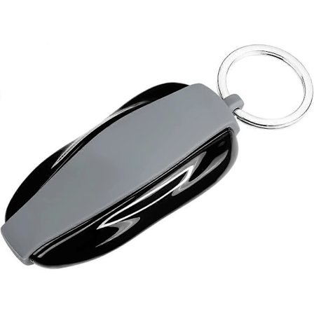 Avaimenperäkotelo Tesla Model S -malliin, silikoninen auton avaimenperän suojakotelo pidikkeellä ja avaimenperällä Tesla Model S -tarvikkeille (harmaa