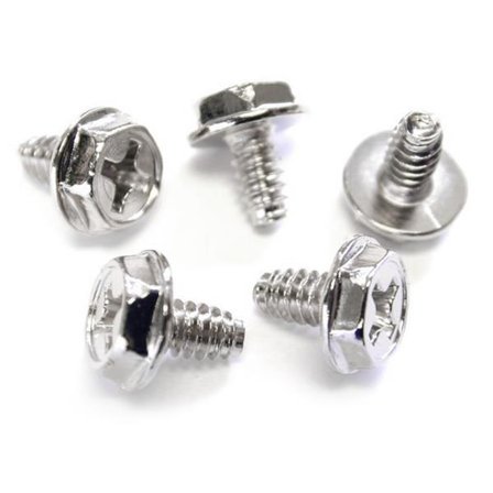 StarTech Replacement PC Mounting Screws #6-32 x 1/4in Long Standoff - Screw kit - silver - 0.2 in (pack of 50) - SCREW6_32 - skruesett