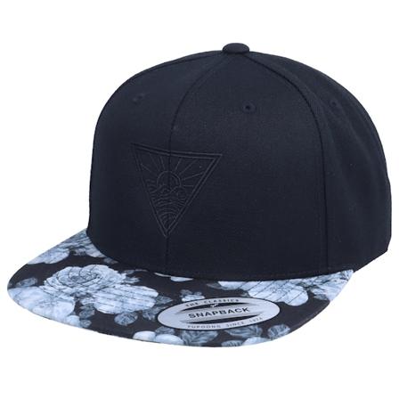 Iconic - Ocean Sunset Geometric Black/Rose Grey Snapback Snapback Black Cap - @ Hatstore