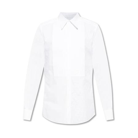 Dolce & Gabbana Cotton shirt with logo Hvid, Herre Skjorter