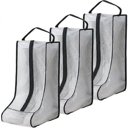 Reseskopåse, 3-pack stövelväska dammtät med handtag bärbar vattentät hög stövel sko packningsorganisatörer höga stövlar TL