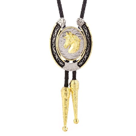 Bolo slips för män - Western Cowboy Native American Golden Long