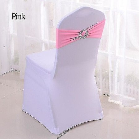 50pcs Tretch Lycra Spandex Chair Bands With Buckle Slider For Wedding