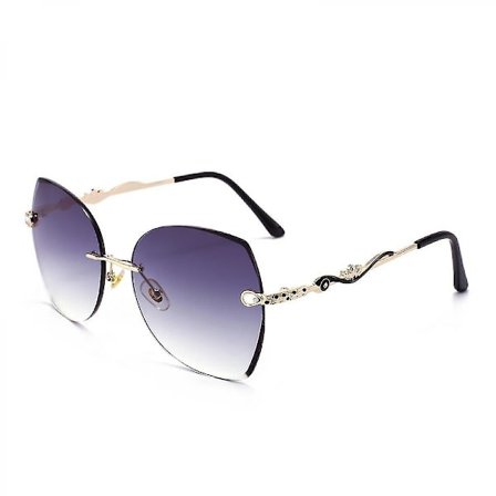 Wekity Retro Square Ramlösa Dam Solglasögon i Metall Uv400