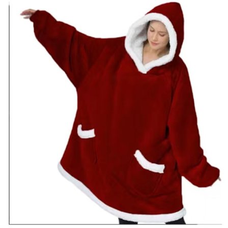 Ny stil lat pullover pysjamas kvinners termisk klær sherpa TV teppe klem stil hettegenser produsent kaldt vær klær