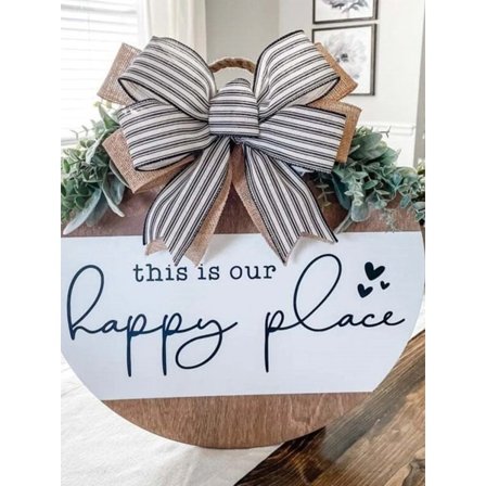 Tre Rund Dørplate Dør Dekor Hjem Bakgrunn Vegg Dekorasjoner Utendørs Dør Hengende Girland