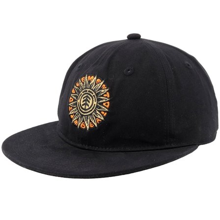 Element - Svart snapback Keps - Timber 6 Panel Cap Flint Black Strapback @ Hatstore