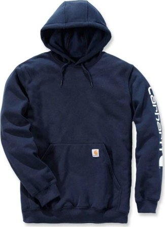 Carhartt Workwear Carhartt M's Sleeve Logo Hooded Sweatshirt Navy
