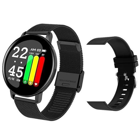 Waterproof Fitness Tracker Blood Pressure Monitor Clock / Smart Watch Black O