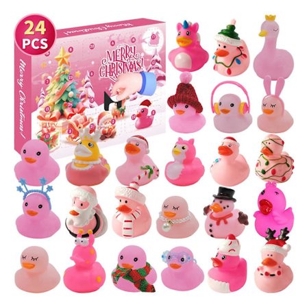 Jule-Gummibadeande Adventskalender Festival Tælling Ned Overraskelsesgaveæske til Mænd Kvinder (FMY)