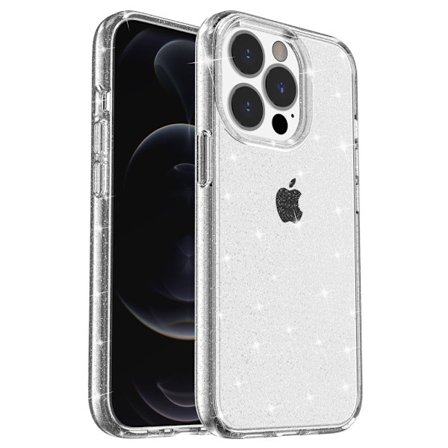 iPhone 14 Pro Glittery Powder Mobilskal - Vit
