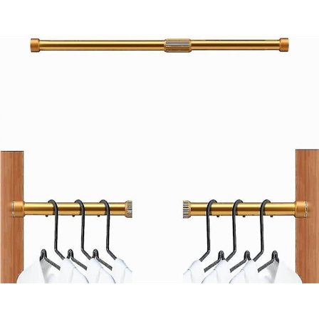 Teleskopisk kleshenger i rustfritt stål, justerbar, sterk gardinstang, tørkestang for bad, dusjforhengstang