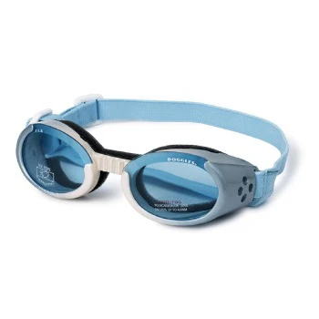 Doggles - Hundebriller ILS - Ice Frame / Blue Lens XS - Hundebriller fra Doggie.no