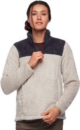 Black Diamond Roadie Quarter Zip naisten fleecepusero, beige/harmaa