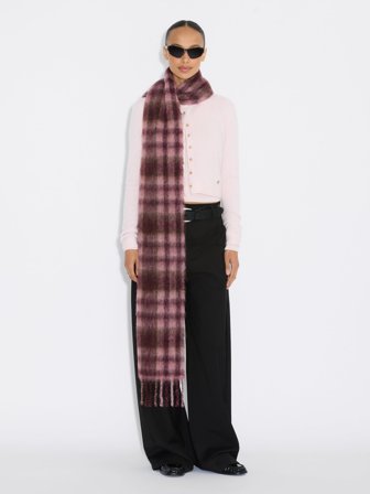 Holzweiler Fresia Check Tassel Scarf - Pink Check - Women's - One size