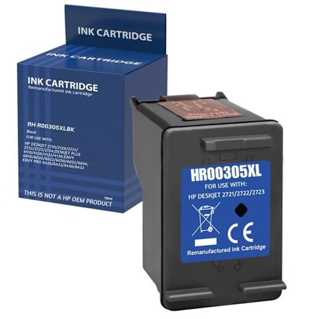 Blækpatron - HP - 305XL - Sort - Kompatibel med DeskJet og Envy - Pakke med 1