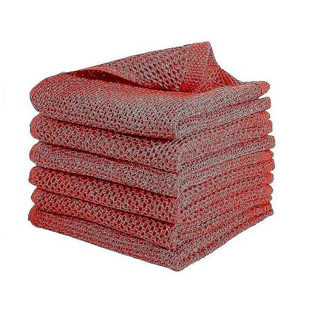 6-pak 100% Bomulls Wafflevev Kjøkkenkluter, Ultra Myke Absorberende Rasktørkende Oppvaskhåndklær 1-yuhao