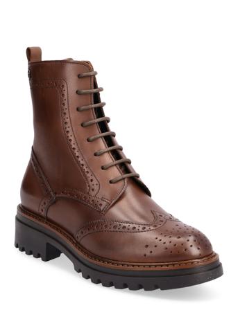 Woms Boots Shoes Boots Ankle Boots Laced Boots Brun Tamaris