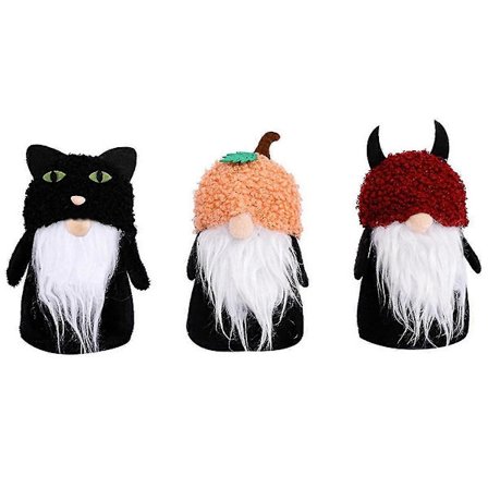 Thanksgiving Tomte Plysch Dekoration, 3 st Söta Skördegåva Pumpa Dockor Svenska Ansiktslösa Höst Höst Heminredning