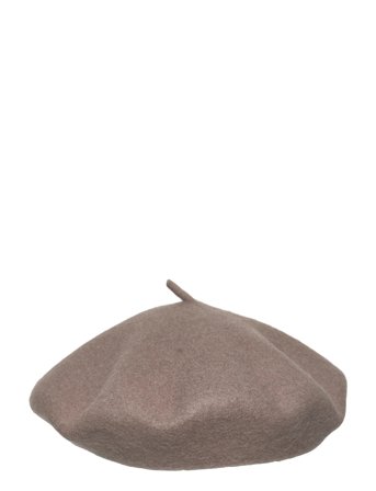 Script-Logo Felted Wool Beret Beige Lauren Ralph Lauren